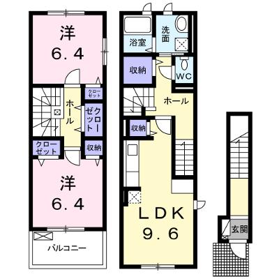 ラ・ポルト　ｌａ　Ｐｏｒｔｅ 204【管理NO：1-019246301-02040】 ★家具家電は申し込み後に搬入しますの外観画像