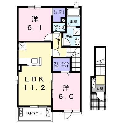 フラン・シェーネ 201【管理NO：1-018677301-02010】 ★家具家電は申し込み後に搬入します★の外観画像