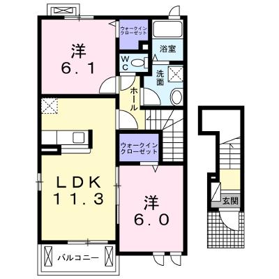 ベル・メゾンⅡ 201【管理NO：1-017414602-02010】 ★家具家電は申し込み後に搬入しますの外観画像