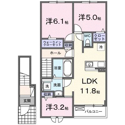 スカイ・ヒル 204【管理NO：1-028679201-02040】 ★家具家電は申し込み後に搬入します 2026年09月下旬入居可能の外観画像
