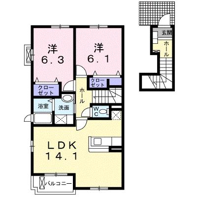 ジュピター 201【管理NO：1-014399001-02010】 ★家具家電は申し込み後に搬入しますの外観画像