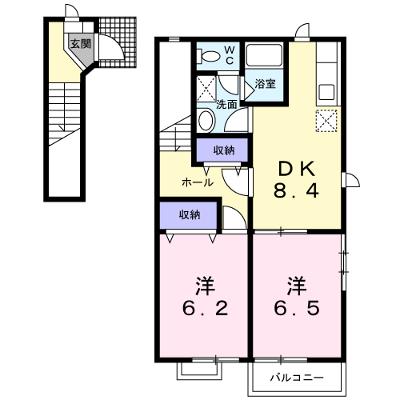 シンフォニーＢ 201【管理NO：1-010051302-02010】 ★家具家電は申し込み後に搬入しますの外観画像