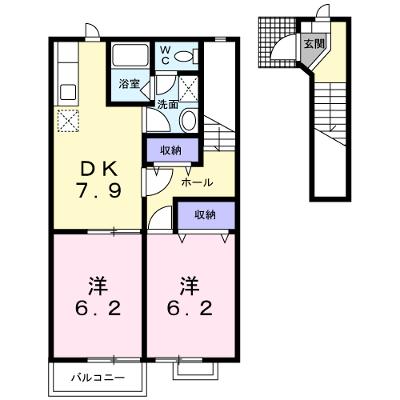 カーサエテルノＡ 202【管理NO：1-010013301-02020】 ★家具家電は申し込み後に搬入します★ ★2026年11月上旬入居可能★の外観画像