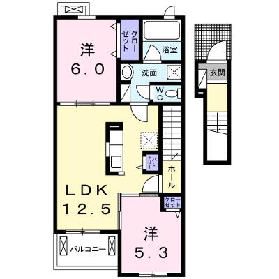 カーサ・ドマーニＢ 202【管理NO：1-022133302-02020】 ★家具家電は申し込み後に搬入します★の外観画像