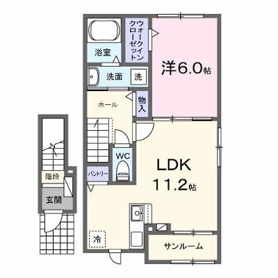 ベル　セゾン 204【管理NO：1-027972001-02040】 ★家具家電は申し込み後に搬入しますの外観画像