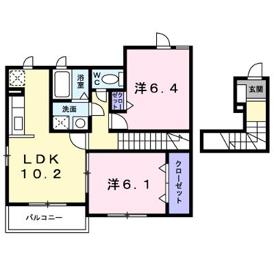 サンヒルズＢ 203【管理NO：1-015647702-02030】 ★家具家電は申し込み後に搬入しますの外観画像