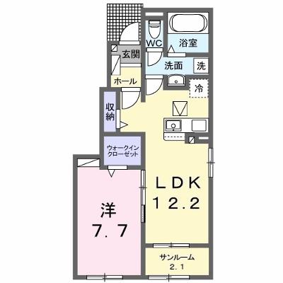 ヴィラ　シルク　Ⅰ 101【管理NO：1-027763501-01010】 ★家具家電は申し込み後に搬入します 2026年08月中旬入居可能の外観画像