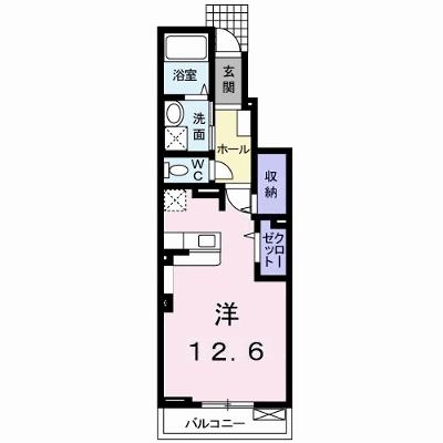 カーサ　プラシードⅡ 102【管理NO：1-014602302-01020】 ★家具家電は申し込み後に搬入しますの外観画像
