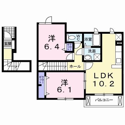 イノセント 202【管理NO：1-014089601-02020】 ★家具家電は申し込み後に搬入します★の外観画像