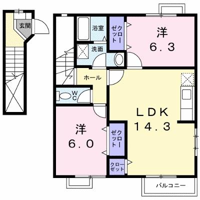 ロイヤルパークＡ 201【管理NO：1-010585001-02010】 ★家具家電は申し込み後に搬入します★の外観画像