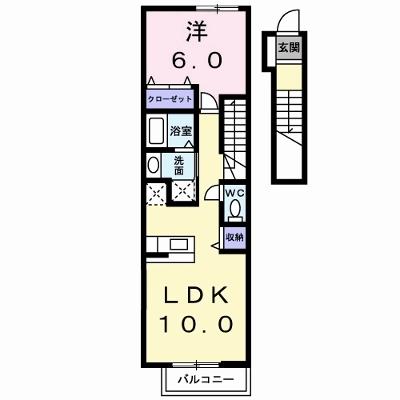 エトワールＢ 202【管理NO：1-011588702-02020】 ★家具家電は申し込み後に搬入しますの外観画像