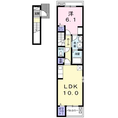 グレイス　フレイム 201【管理NO：1-025891501-02010】 ★家具家電は申し込み後に搬入しますの外観画像