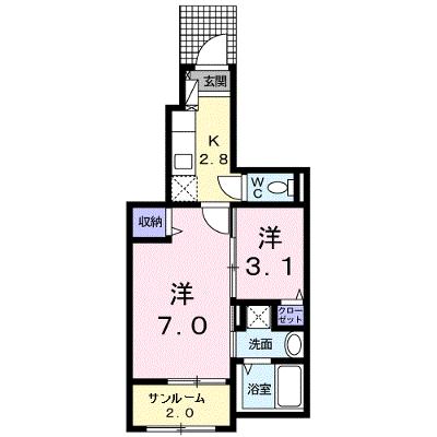 エクセレント　Ｔ．Ｙ　Ⅱ 102【管理NO：1-023789802-01020】 ★家具家電は申し込み後に搬入します★の外観画像
