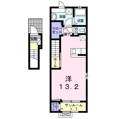 ルスト・ヒル 201【管理NO：1-027135201-02010】 ★家具家電は申し込み後に搬入します★ ★2026年08月中旬入居可能★の外観画像