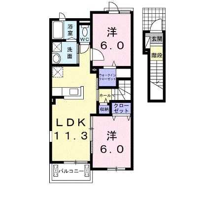 ステラＡ 203【管理NO：1-023882601-02030】 ★家具家電は申し込み後に搬入します 2026年08月上旬入居可能の外観画像