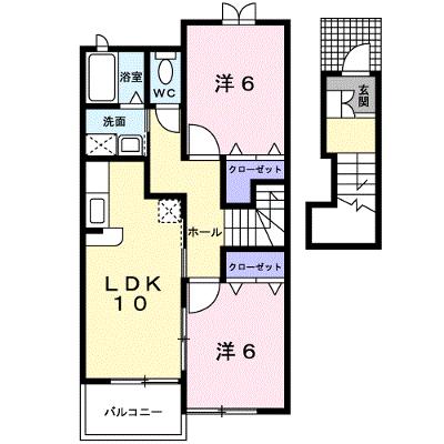 グランデ・ヒルⅡ 203【管理NO：1-015369202-02030】 ★家具家電は申し込み後に搬入しますの外観画像