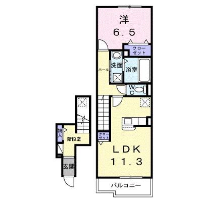 プラシードⅡ 204【管理NO：1-028630701-02040】 ★家具家電は申し込み後に搬入します 2026年10月上旬入居可能の外観画像