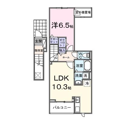 フィデールブリーゼ 204【管理NO：1-028592101-02040】 ★家具家電は申し込み後に搬入します 2026年10月上旬入居可能の外観画像
