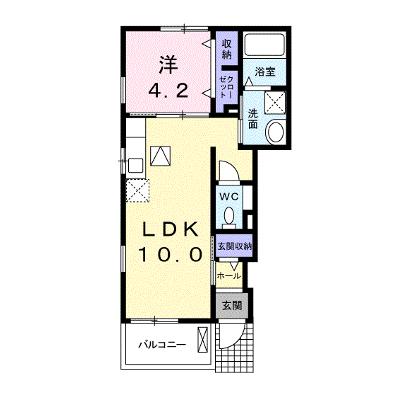 プラシードＡ 101【管理NO：1-021847901-01010】 ★家具家電は申し込み後に搬入します 2026年08月上旬入居可能の外観画像