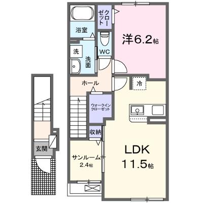 ヒカルサ深谷上野台 206【管理NO：1-028622701-02060】 ★家具家電は申し込み後に搬入します 2026年10月上旬入居可能の外観画像