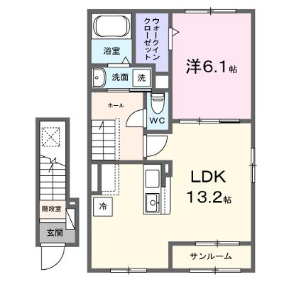 ノーブルイースト上柴 207【管理NO：1-028552401-02070】 ★家具家電は申し込み後に搬入しますの外観画像