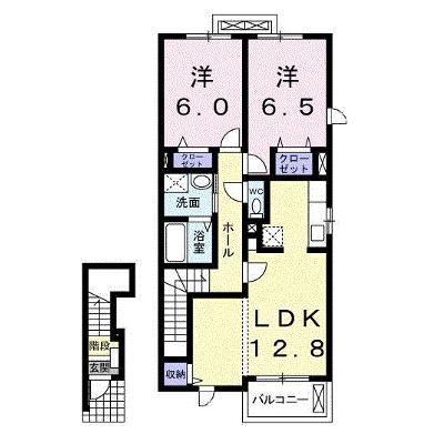 ヴィラ花咲 204【管理NO：1-016200401-02040】 ★家具家電は申し込み後に搬入します★の外観画像