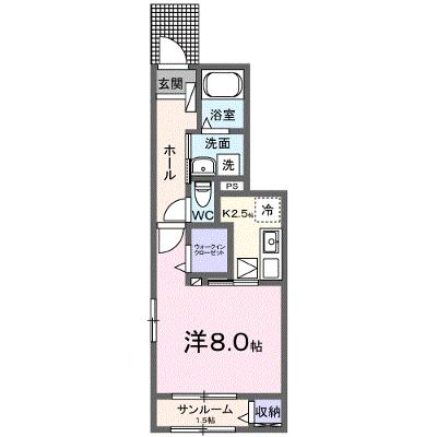 アルドーレⅡ 103【管理NO：1-028350701-01030】 ★家具家電は申し込み後に搬入します 2026年10月上旬入居可能の外観画像