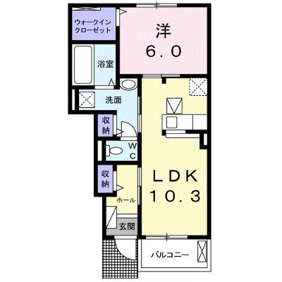 クローリス　Ⅰ 102【管理NO：1-024956801-01020】 ★家具家電は申し込み後に搬入します 2026年08月上旬入居可能の外観画像