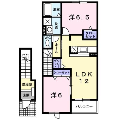 ルーナフィオーレ 202【管理NO：1-013777701-02020】 ★家具家電は申し込み後に搬入しますの外観画像