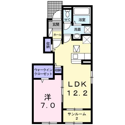 フリーデ　越生 101【管理NO：1-026254901-01010】 ★家具家電は申し込み後に搬入します★ ★2026年10月下旬入居可能★の外観画像