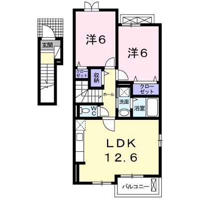 フローリッシュ 201【管理NO：1-018079201-02010】 ★家具家電は申し込み後に搬入します 2026年08月上旬入居可能の外観画像