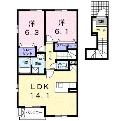 サンパティーク　アビテ　Ⅰ 204【管理NO：1-013777801-02040】 2026年10月中旬入居可能の外観画像