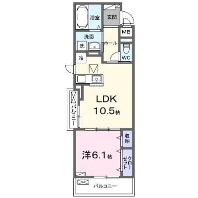 ルミナス　コート 104【管理NO：1-028673201-01040】 ★家具家電は申し込み後に搬入します 2026年11月上旬入居可能の外観画像