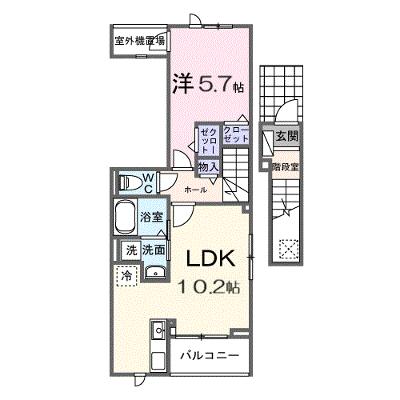 ヒカルサ西大宮 201【管理NO：1-028563601-02010】 ★家具家電は申し込み後に搬入します★の外観画像