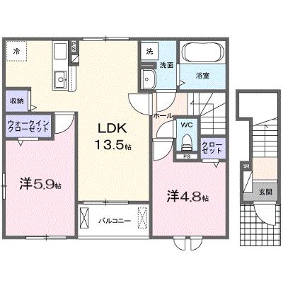 リオラ　Ⅱ 201【管理NO：1-028500702-02010】 ★家具家電は申し込み後に搬入します 2026年10月上旬入居可能の外観画像