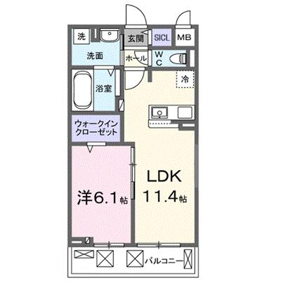 リオラ　Ⅰ 202【管理NO：1-028500701-02020】 ★家具家電は申し込み後に搬入します★ ★2026年10月上旬入居可能★の外観画像