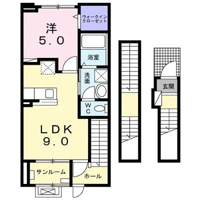 ソレイユ 305【管理NO：1-025679201-03050】 ★家具家電は申し込み後に搬入しますの外観画像
