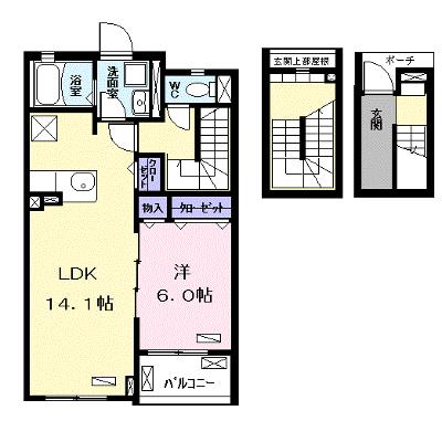 アルコバレーノⅠ 304【管理NO：1-025153001-03040】 ★家具家電は申し込み後に搬入しますの外観画像