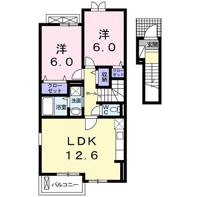 カーサ　デ　ファミリオⅡ 203【管理NO：1-018714801-02030】 ★家具家電は申し込み後に搬入します★の外観画像