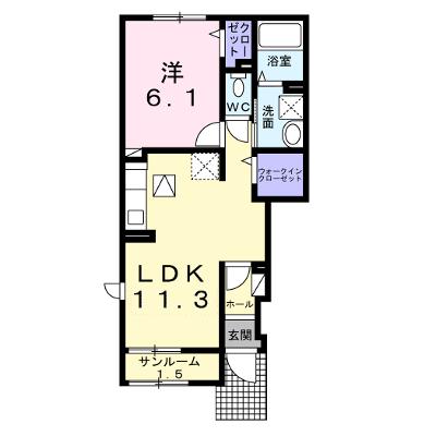 フォリアⅡ 101【管理NO：1-026308001-01010】 ★家具家電は申し込み後に搬入しますの外観画像
