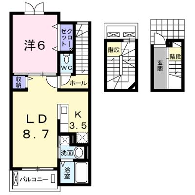 シェーネ 303【管理NO：1-016694701-03030】 ★家具家電は申し込み後に搬入します 2026年08月中旬入居可能の外観画像