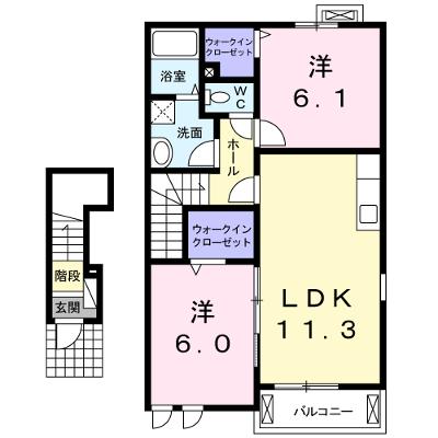 ヴィラ　サンワード　Ⅱ 202【管理NO：1-016047102-02020】 ★家具家電は申し込み後に搬入します★の外観画像