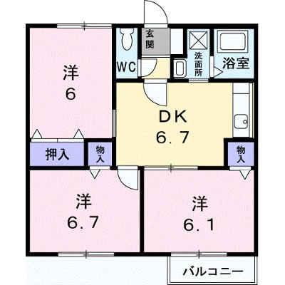 さくらんぼハイツ 204【管理NO：1-006711801-02040】 ★家具家電は申し込み後に搬入します★の外観画像
