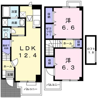 プラティークＢ 102【管理NO：1-011641502-01020】 ★家具家電は申し込み後に搬入します★の外観画像