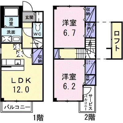 プラティークＡ 104【管理NO：1-011641501-01040】 ★家具家電は申し込み後に搬入します★の外観画像