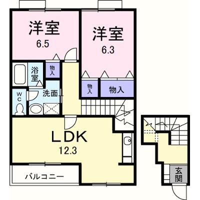 サンヒルズⅡ 201【管理NO：1-009782601-02010】 ★家具家電は申し込み後に搬入します★の外観画像