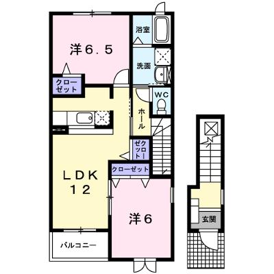 アルメリアＡ 203【管理NO：1-013297101-02030】 ★家具家電は申し込み後に搬入しますの外観画像