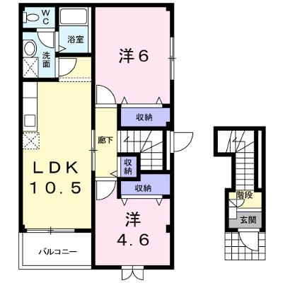 グリシーヌ　Ｓ 202【管理NO：1-010697901-02020】 ★家具家電は申し込み後に搬入しますの外観画像