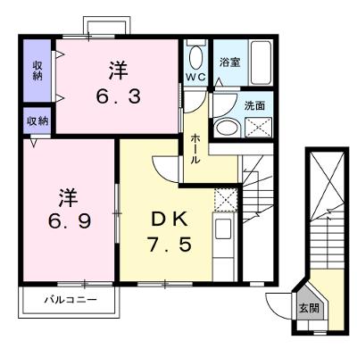 アトラスＤ 202【管理NO：1-010804901-02020】 ★家具家電は申し込み後に搬入します★の外観画像