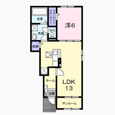 ラフレーズ　Ⅰ 104【管理NO：1-026708601-01040】 ★家具家電は申し込み後に搬入します 2026年07月上旬入居可能の外観画像